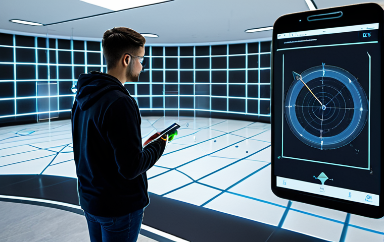 AR 콘텐츠의 사용자 인터페이스 트렌드 - **Prompt:** "A user designing a living room with virtual furniture using hand gestures in an augment...