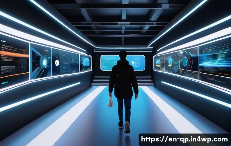 XR 콘텐츠의 접근성 향상을 위한 디자인 가이드 - A futuristic XR user interface scene showcasing diverse users navigating a virtual environment with ...
